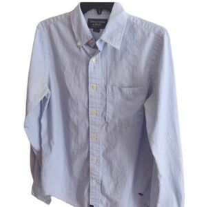 Men’s Abercrombie & Fitch Long Sleeve Button Down Shirt Blue size Small